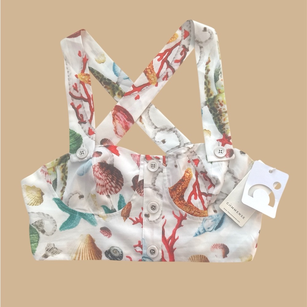 Seashell Print Crop Top